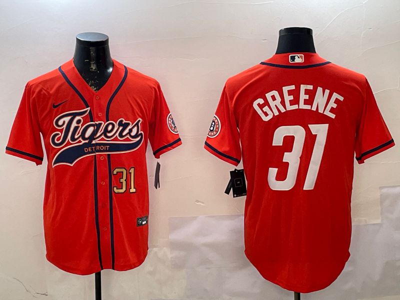 Men Detroit Tigers 31 Greene Orange Joint Name 2025 Nike MLB Jersey style 4